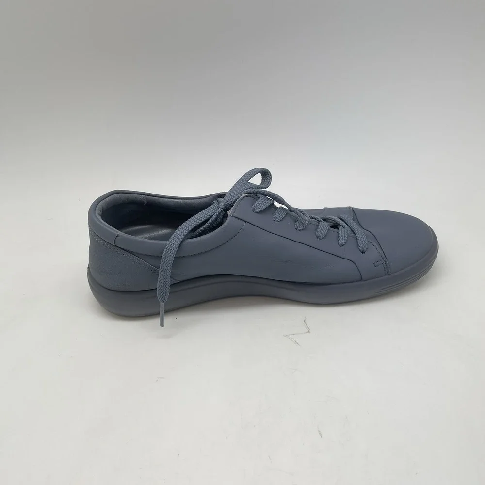 Ecco Soft 7 Mono 2.0 Sneakers Womens 10 Blue Leather Lace Up Casual Comfort Shoe